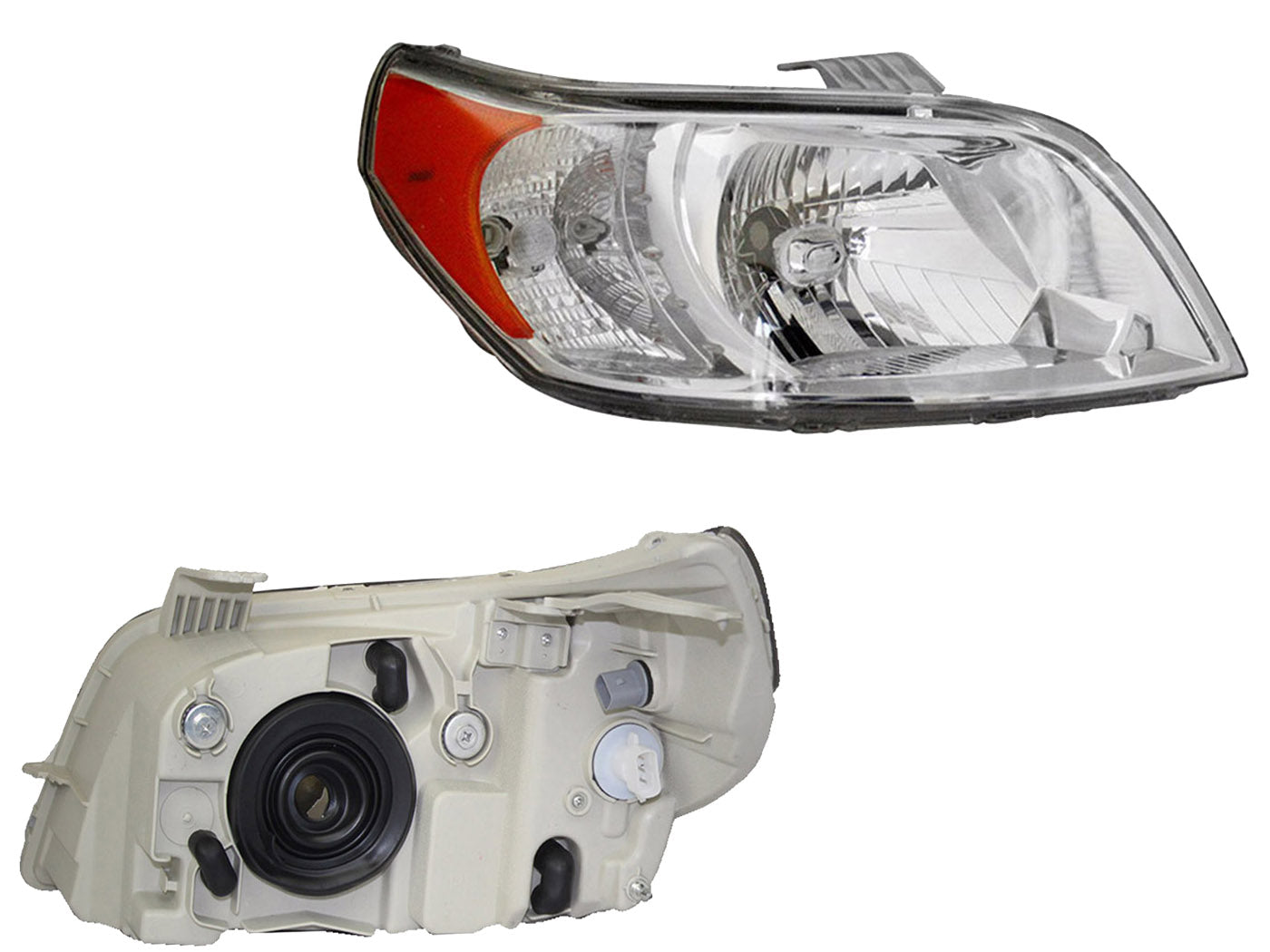 FARO DER F/CROMADO C/MICA AMBAR