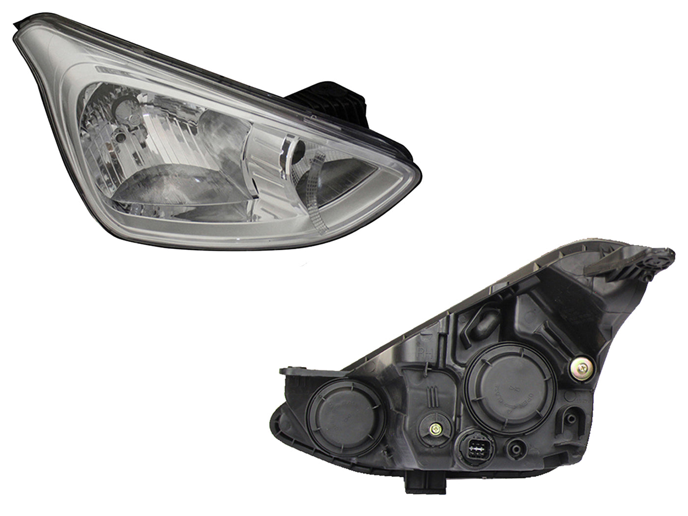 FARO IZQ F/CROMADO S/MOTOR (SEDAN/H-BACK)