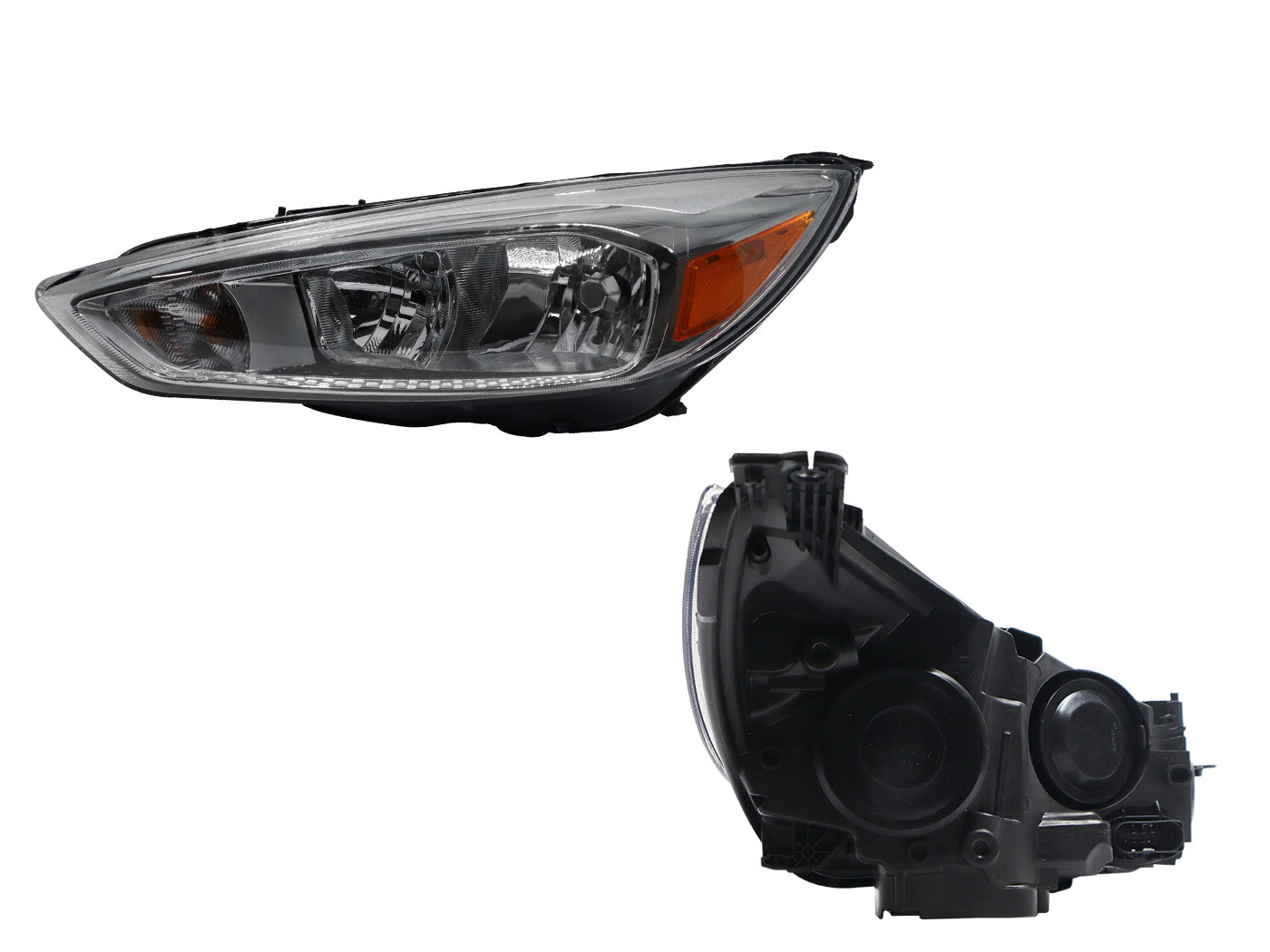 FARO IZQ F/CROMADO S/DRL C/MICA AMBAR (SEDAN/H-BACK)