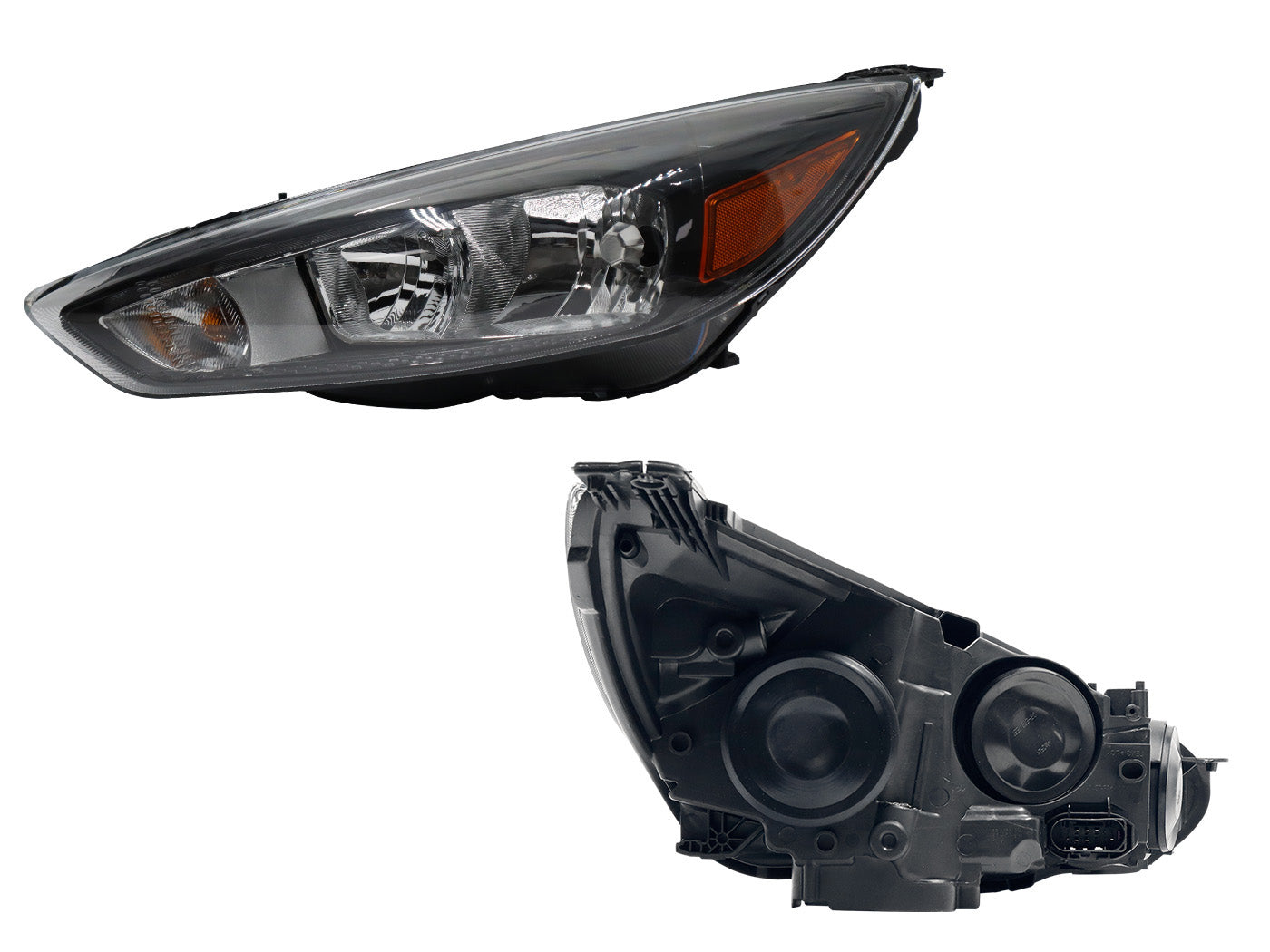 FARO IZQ F/NEGRO S/DRL C/MICA AMBAR (SEDAN/H-BACK)
