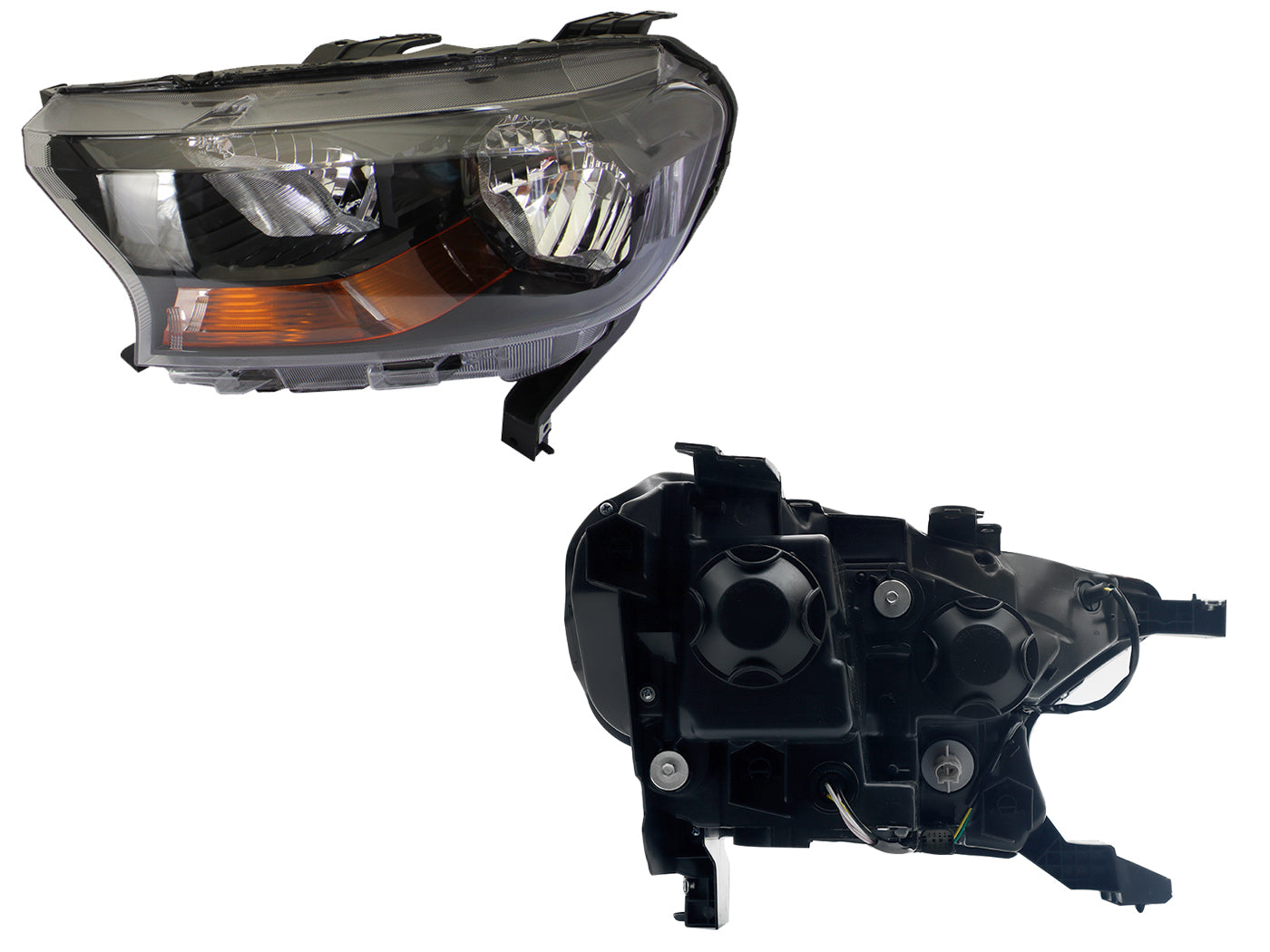 FARO IZQ F/NEGRO S/MOTOR C/MICA AMBAR (FOCO H7-HB3)
