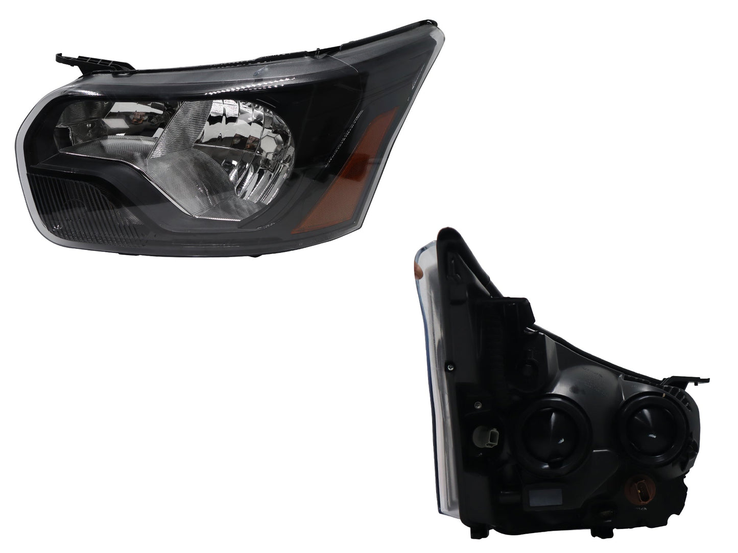 FARO IZQ F/NEGRO C/MICA AMBAR