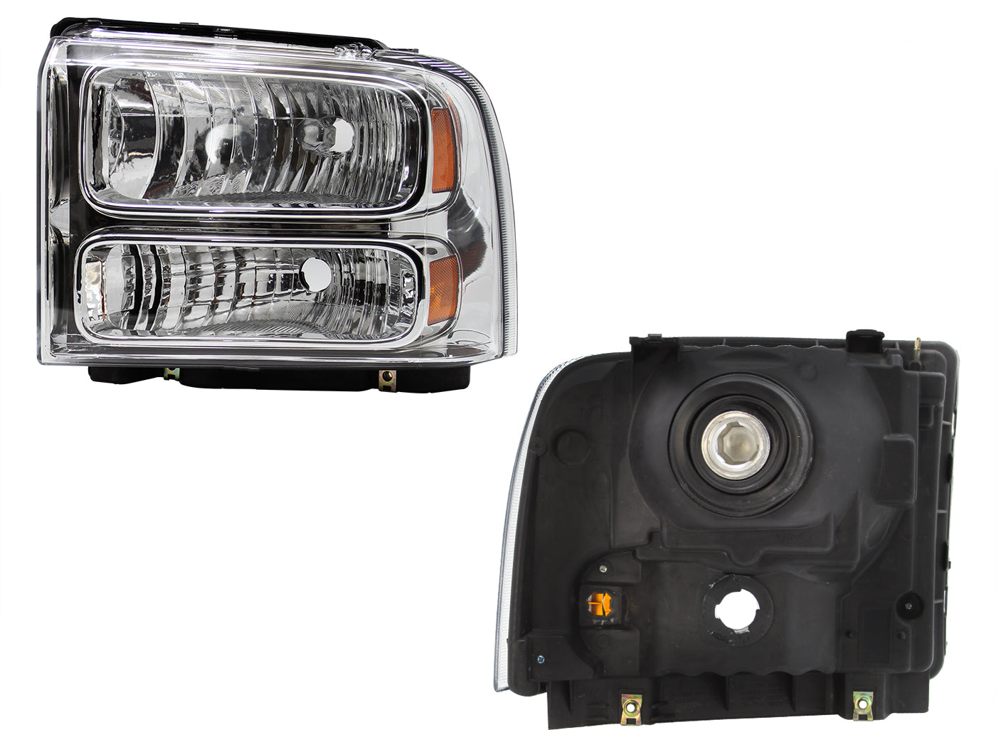 FARO IZQ F/CROMADO C/MICA AMBAR (EXCURSION 05-07)