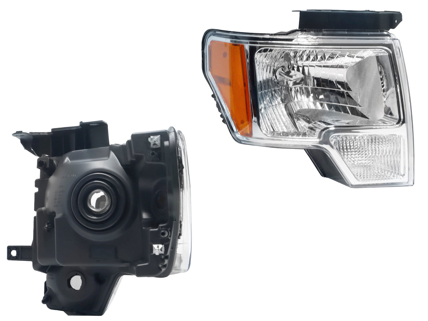 FARO DER F/CROMADO C/MICA AMBAR (LOBO 09-14)