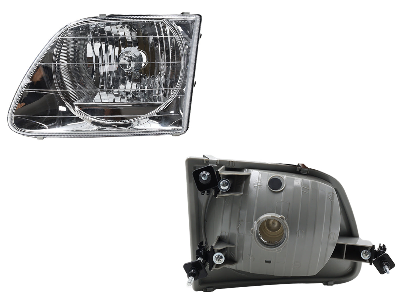 FARO IZQ F/CROMADO LISO C/AJUSTES (LOBO 97-03/EXPEDITION 97-02)