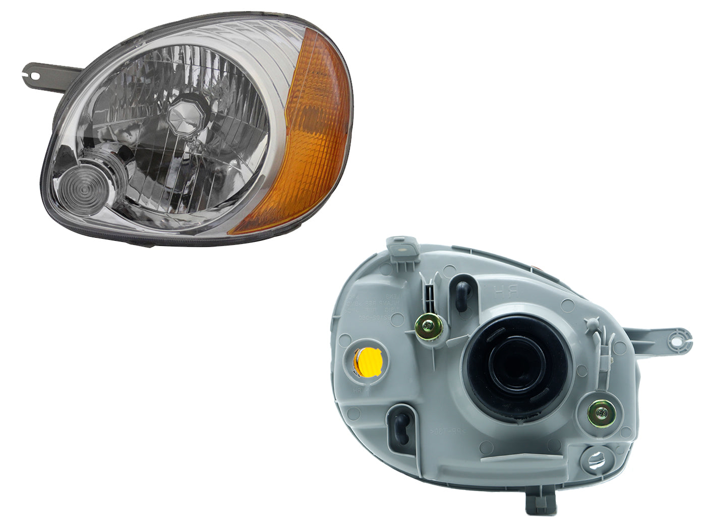 FARO IZQ F/CROMADO LISO C/CUARTO AMBAR