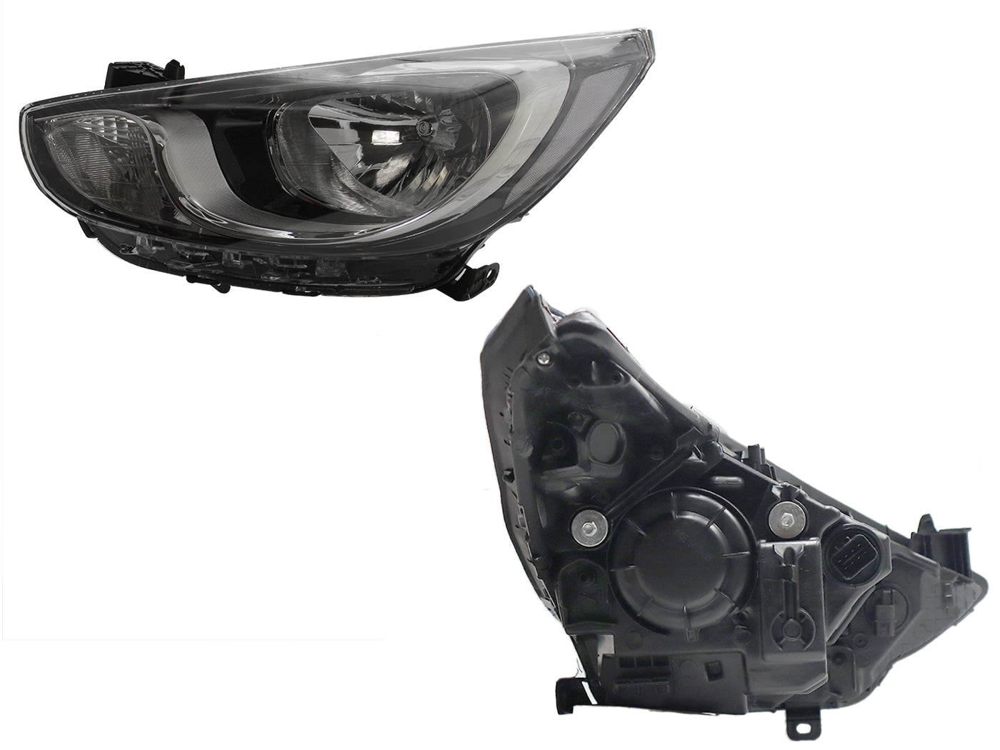 FARO IZQ F/CROMADO C/MOTOR (8PINES)