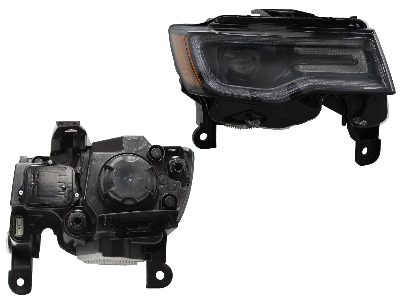 FARO DER F/NEGRO C/LUPA C/DRL C/MICA AMBAR S/BALASTRA