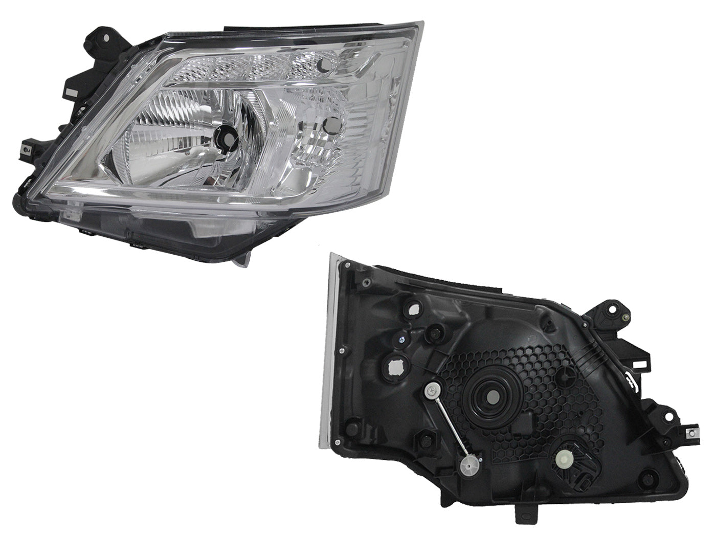 FARO IZQ F/CROMADO C/MOTOR