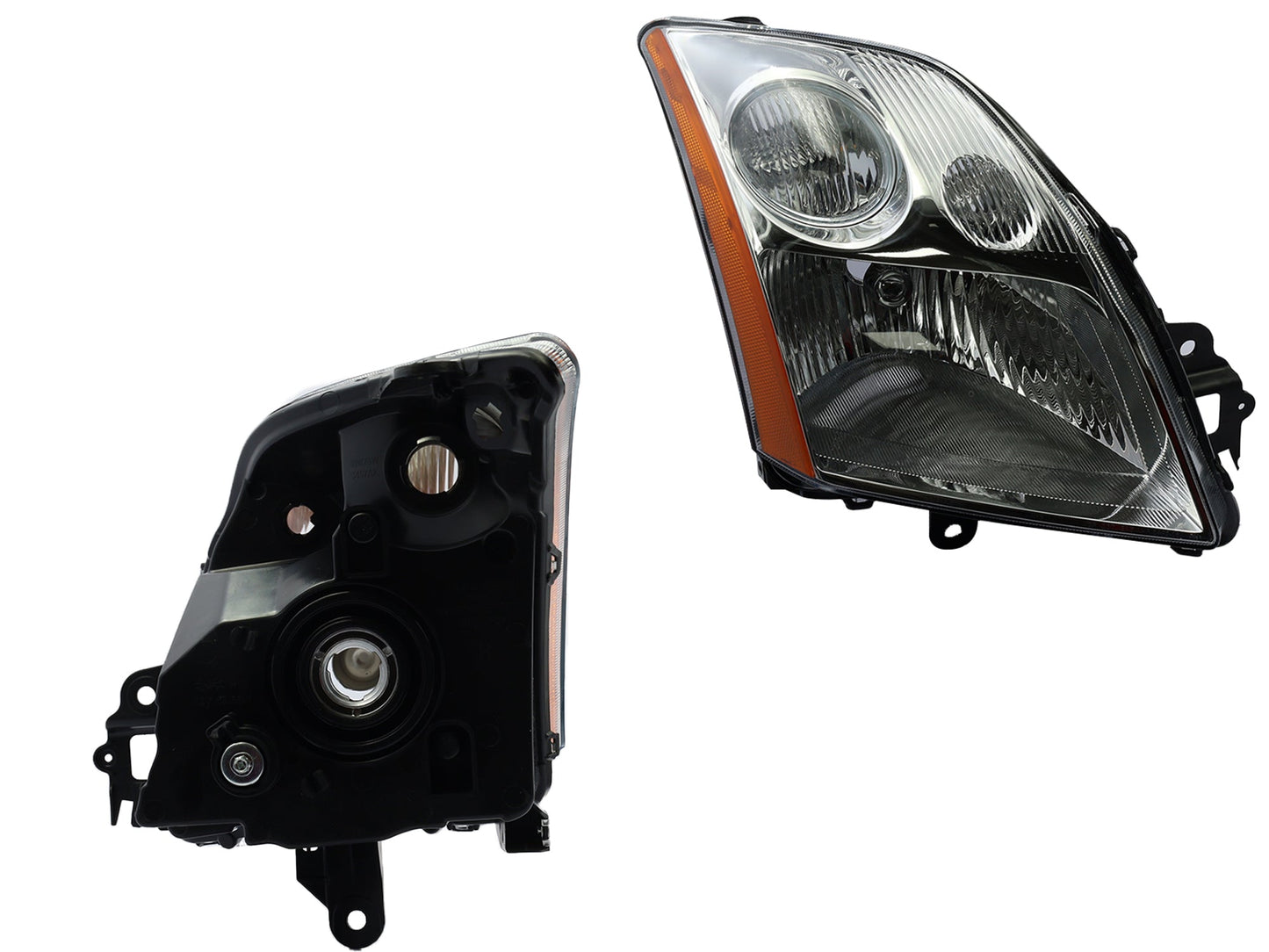 FARO DER F/CROMADO C/MICA AMBAR