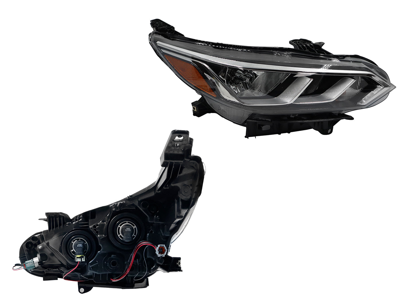 FARO DER F/CROMADO C/MICA AMBAR