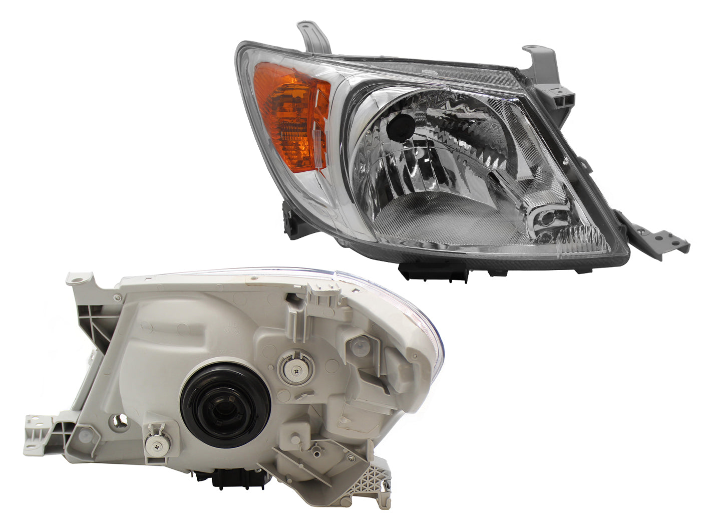 FARO DER F/CROMADO C/MICA AMBAR