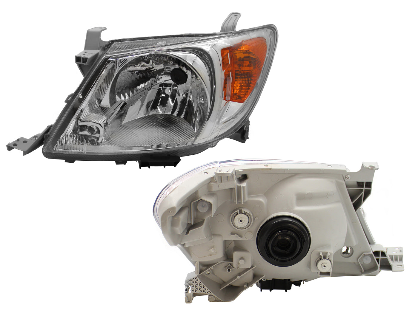 FARO IZQ F/CROMADO C/MICA AMBAR