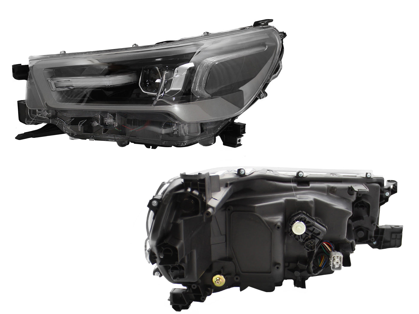 FARO IZQ F/CROMADO C/LED C/LUPA (DOBLE CABINA)