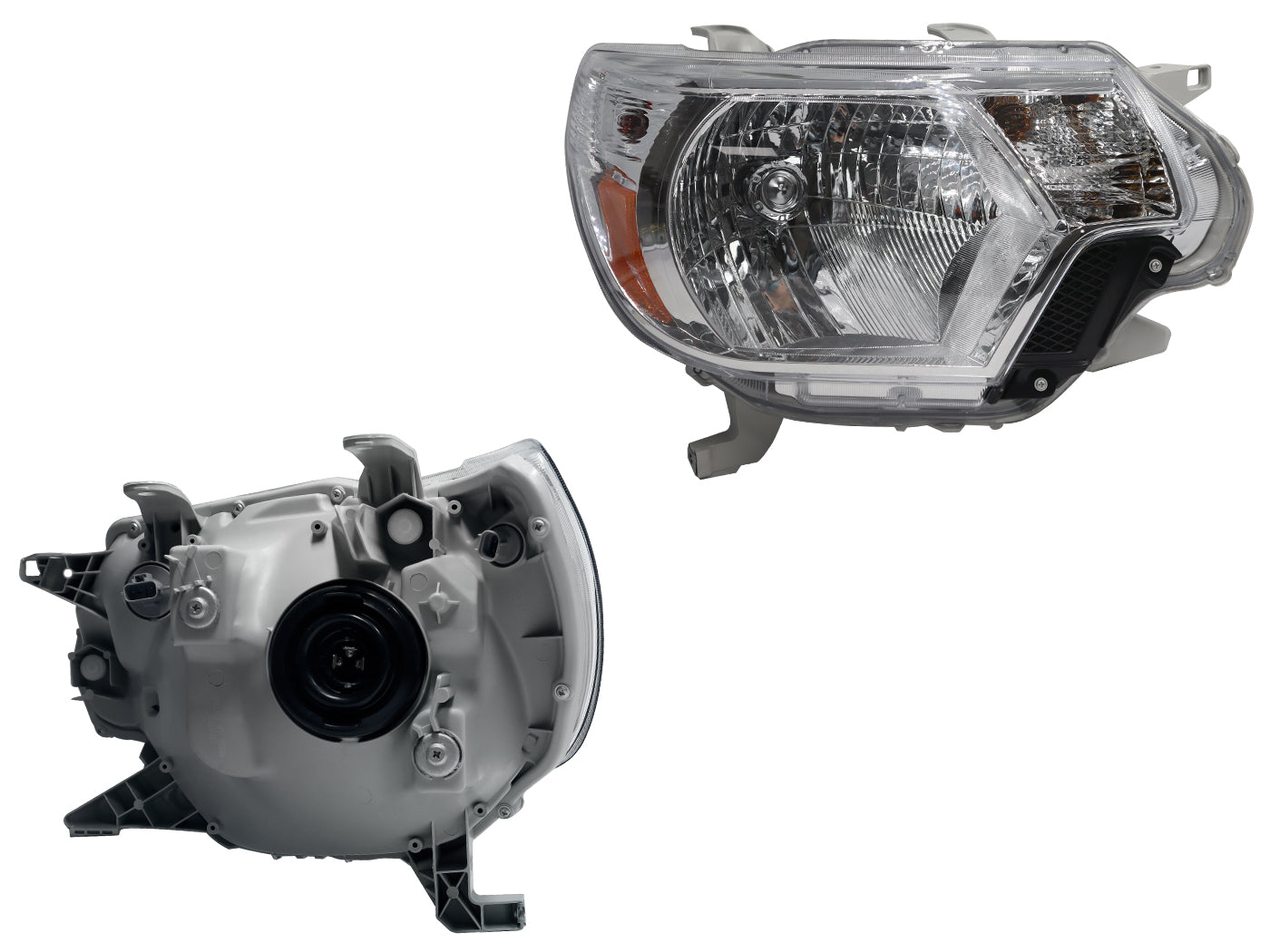 FARO DER F/CROMADO MICA AMBAR