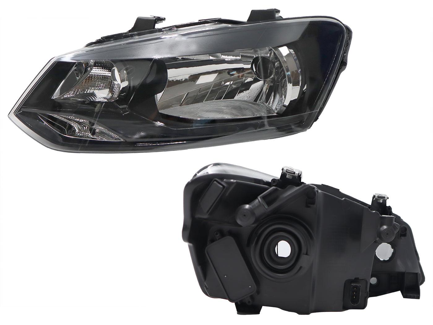 FARO IZQ F/NEGRO C/MOTOR (POLO 15-16)