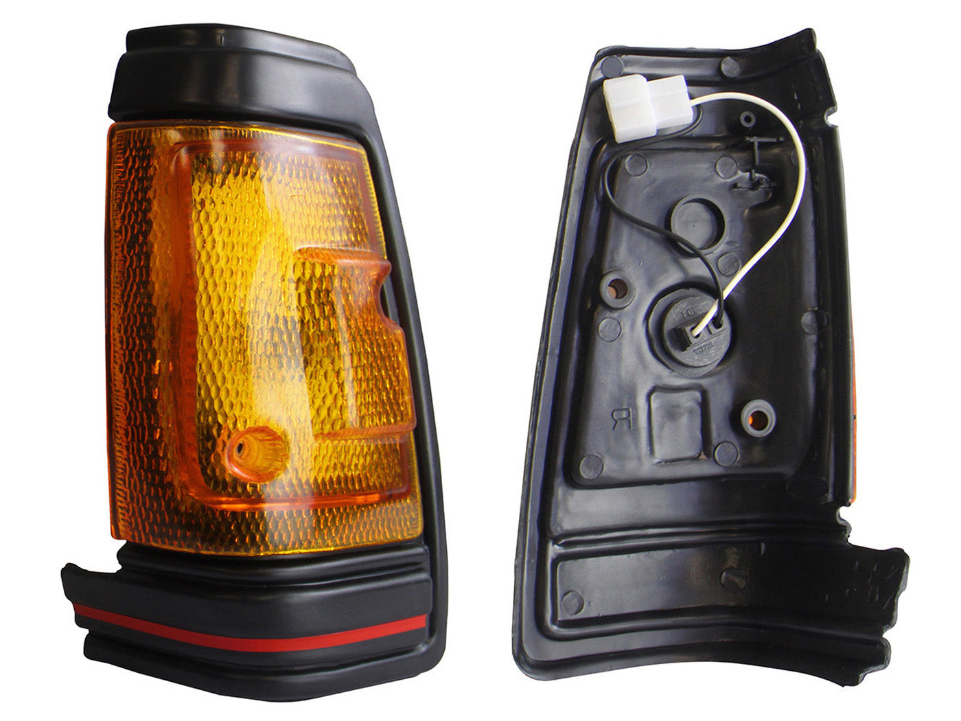 CUARTO ESQ IZQ NEGRO LINEA ROJA C/ARNES (EMP/2PZS)