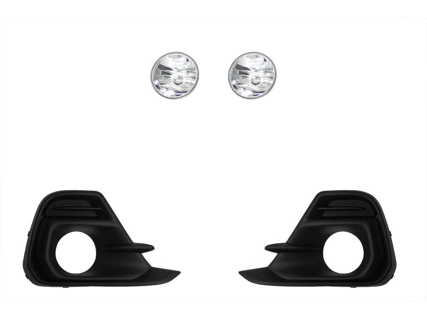 KIT FARO AUX S/CABLES C/REJILLAS NEGRAS FILO NEGRO C/FOCOS (NUEVA LINEA)