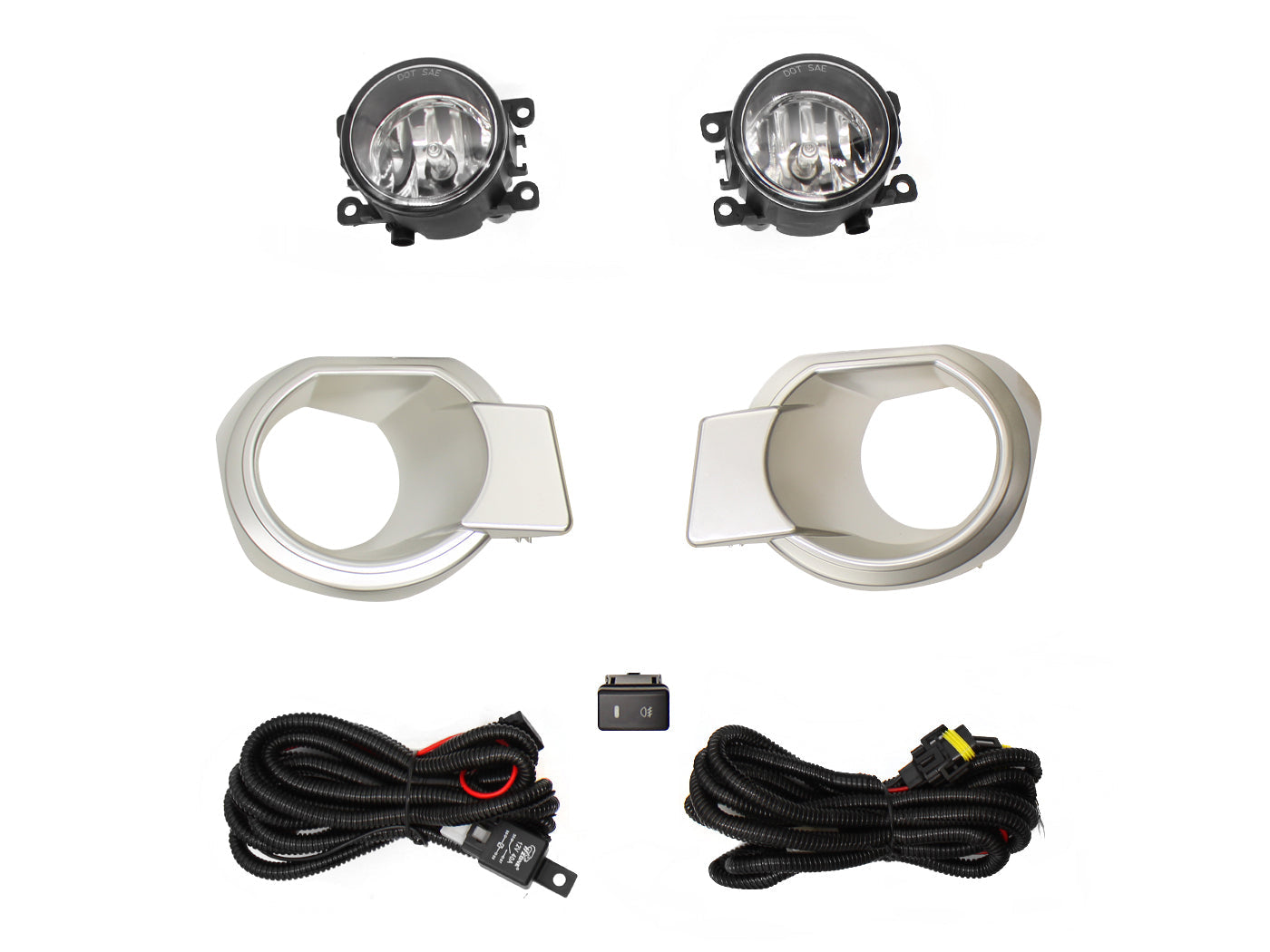 KIT FARO AUX C/CABLES C/REJILLAS GRIS C/FOCOS