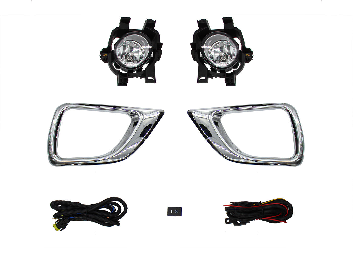 KIT FARO AUX C/CABLES C/REJILLAS CROMOS C/FOCOS