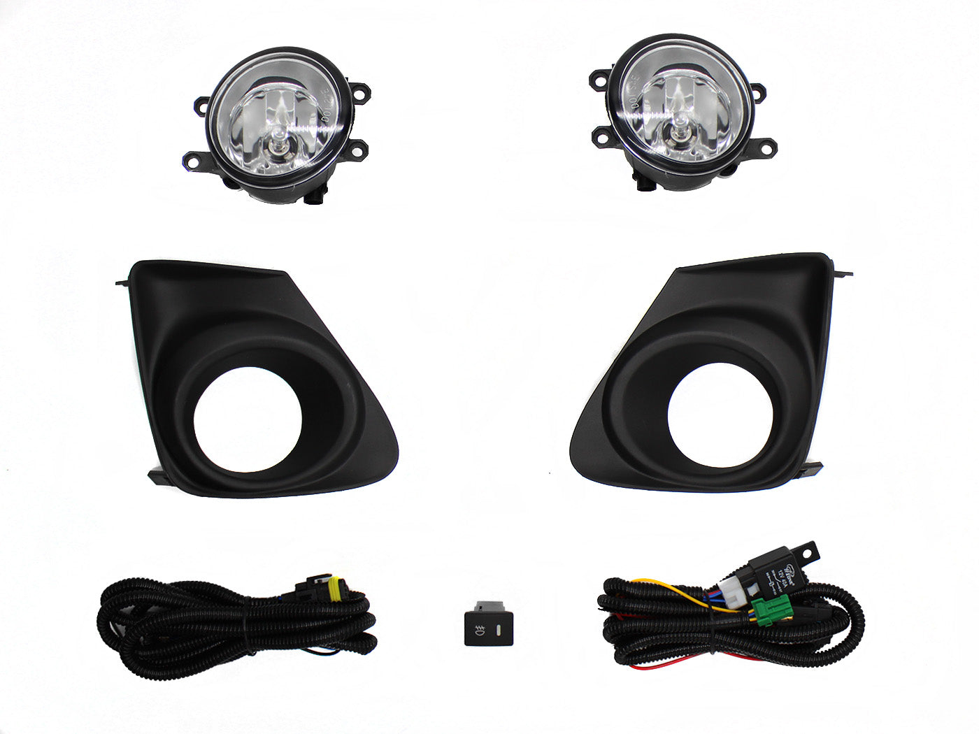 KIT FARO AUX C/CABLES C/REJILLAS NEGRAS C/FOCOS