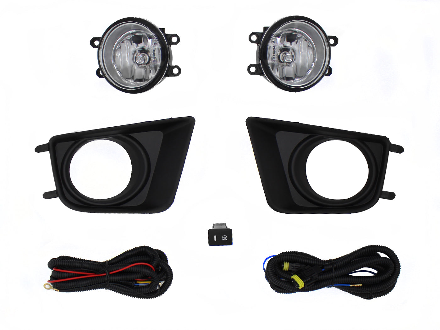 KIT FARO AUX C/CABLES C/REJILLAS NEGRAS C/FOCOS