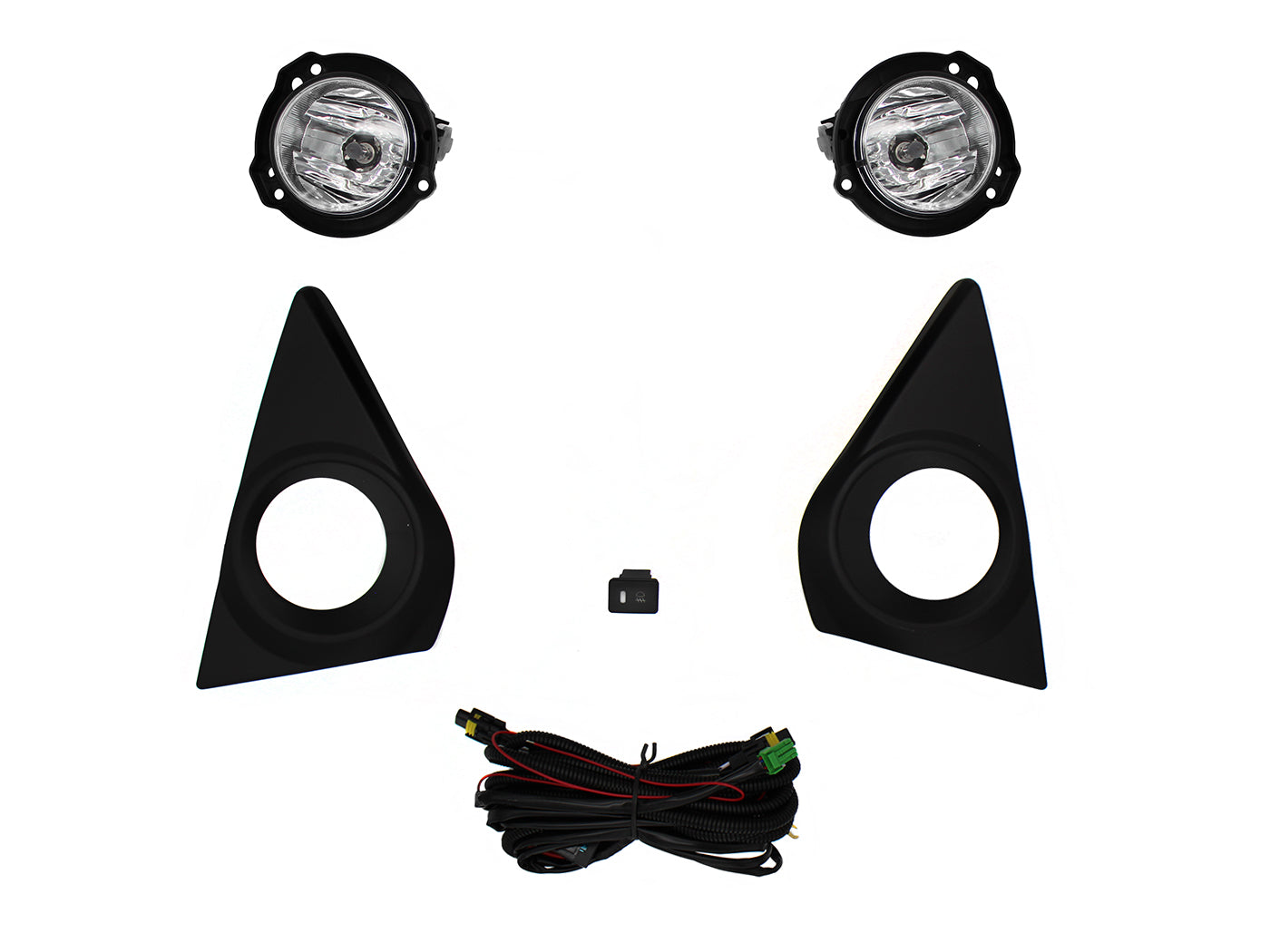 KIT FARO AUX C/CABLES C/REJILLAS NEGRAS C/FOCOS