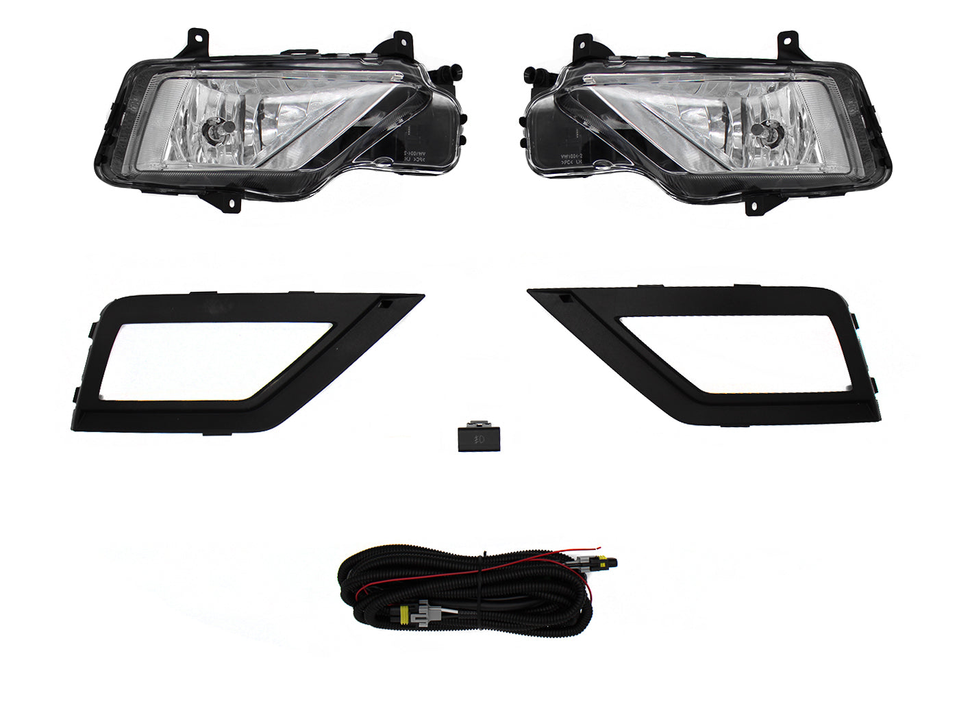 KIT FARO AUX C/CABLES C/REJILLAS NEGRAS C/FOCOS (SAVEIRO 17-23)