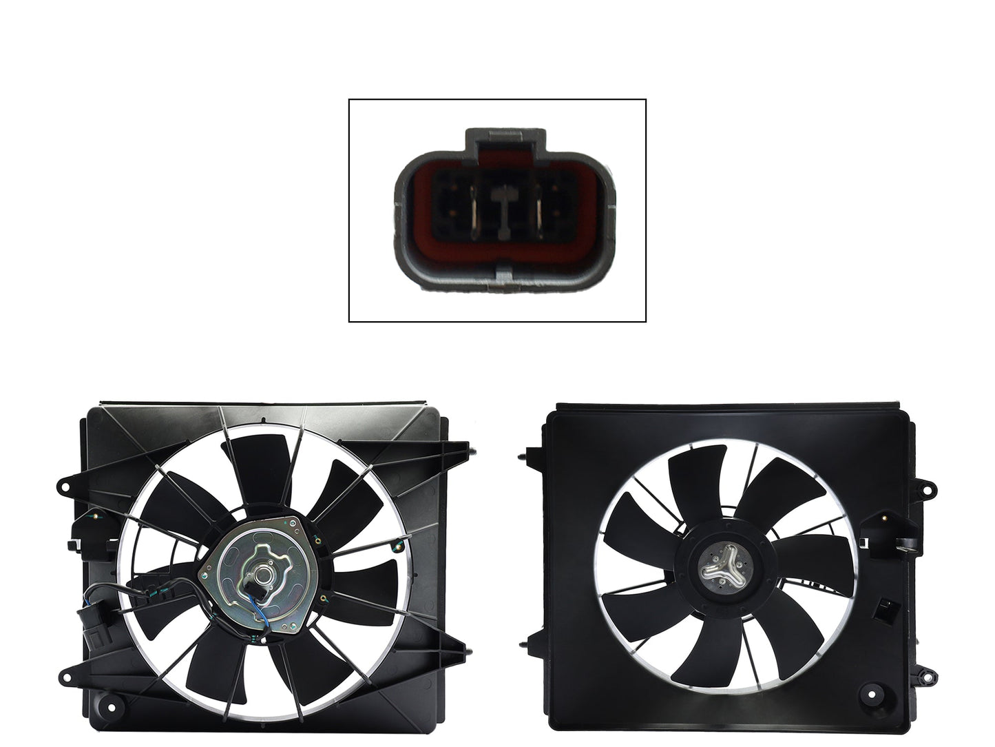 MOTOVENTILADOR COMPLETO P/AIRE ACONDICIONADO C/TOLVA 2PINES S/RES (FIT 1.5L 06-08)