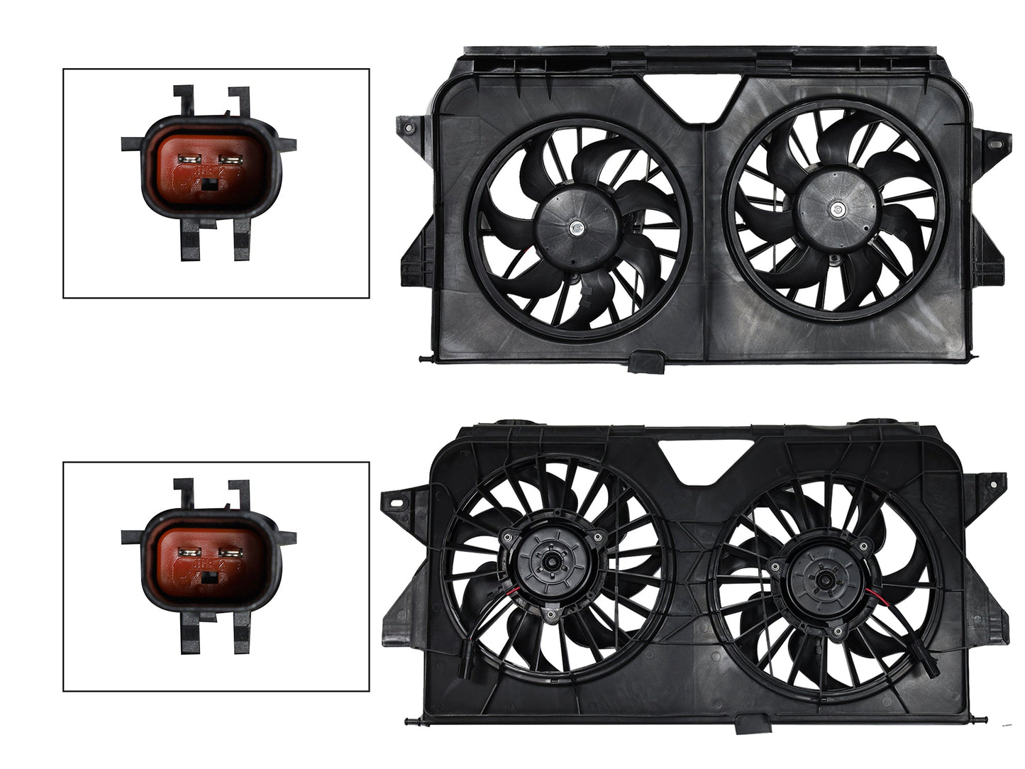 MOTOVENTILADOR COMPLETO C/AIRE C/TOLVA 2PINES S/RES 2CONECTORES (TOWN & COUNTRY 05-07) (2ASPAS)