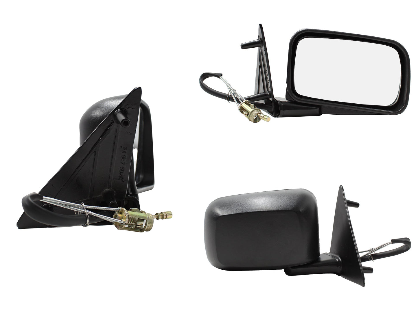 ESPEJO DER MANUAL NEGRO POROSO C/CONTROL