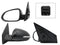 ESPEJO IZQ ELECT NEGRO P/PINTAR C/LUZ DIREC C/DESEM ELECTROABATIBLE (8PINES)