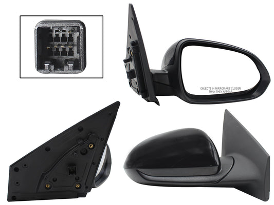 ESPEJO DER ELECT NEGRO P/PINTAR C/DESEMPAÑANTE (5PINES) (SEDAN/H-BACK)
