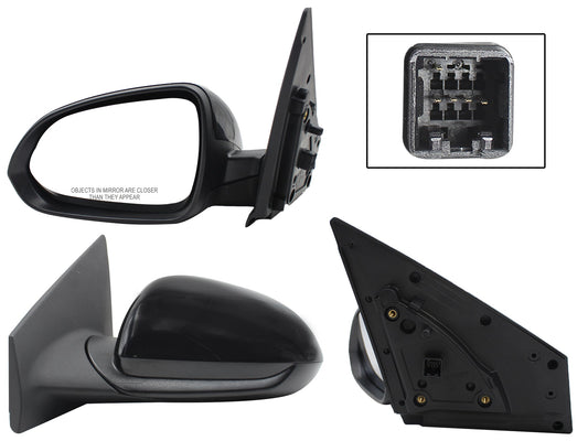 ESPEJO IZQ ELECT NEGRO P/PINTAR C/DESEMPAÑANTE (5PINES) (SEDAN/H-BACK)