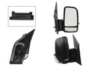 ESPEJO DER ELECT NEGRO POROSO C/LUZ DIREC (2 LUNAS) (6PINES) (VW CRAFTER 08-18)