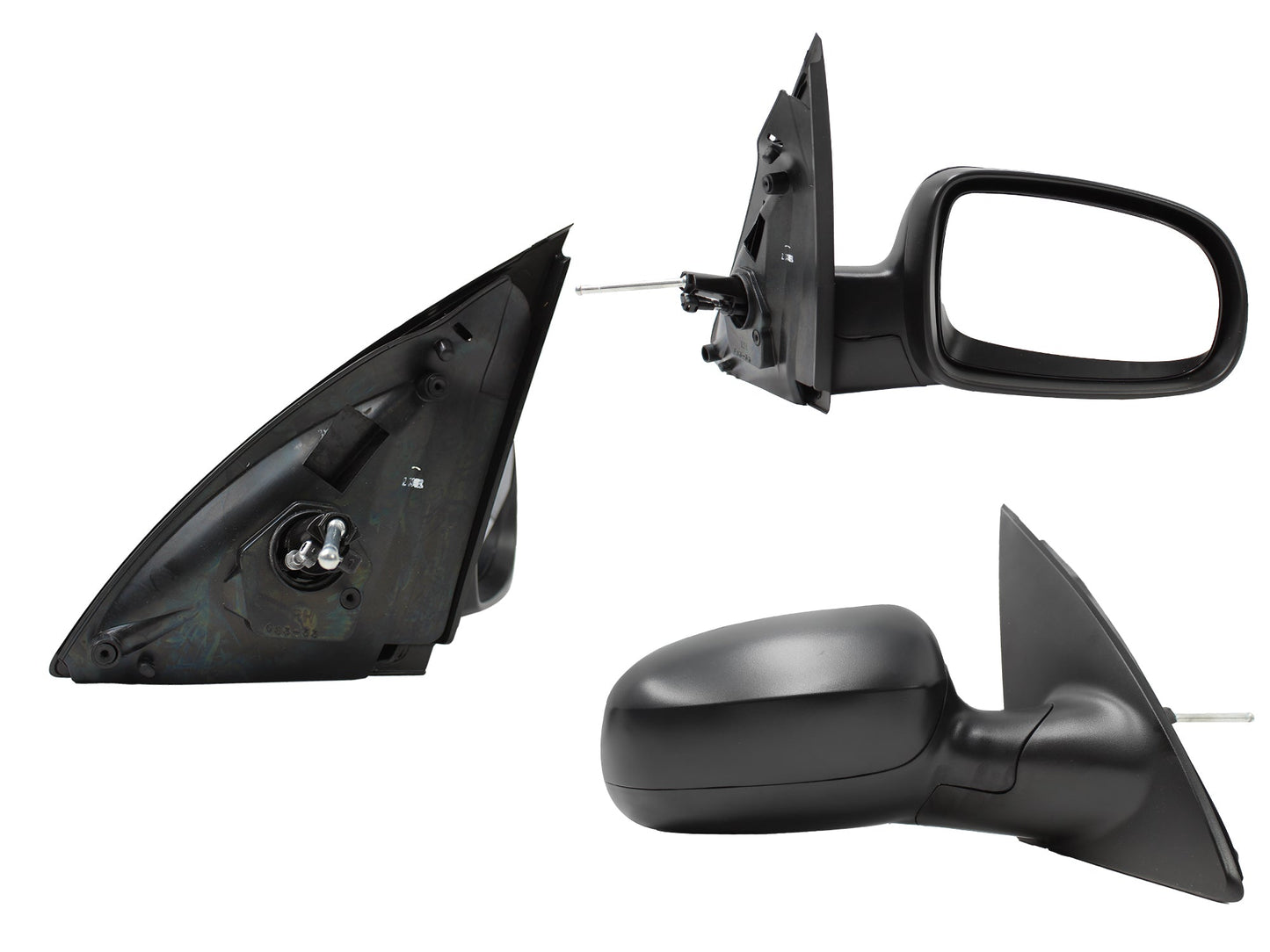 ESPEJO DER MANUAL NEGRO POROSO C/CONTROL (TORNADO 04-11)