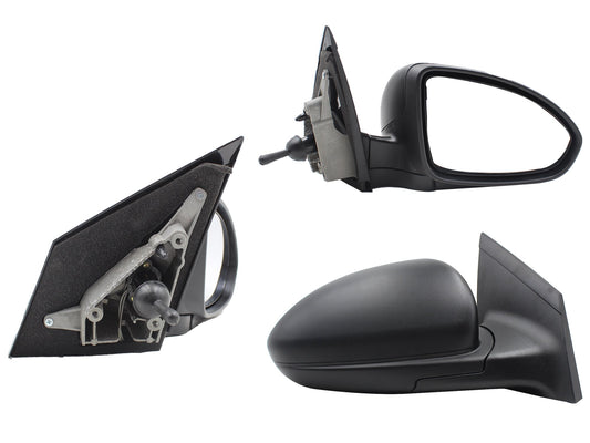 ESPEJO DER MANUAL NEGRO POROSO C/CONTROL
