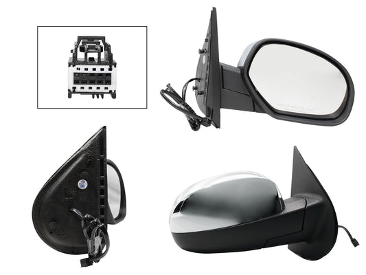 ESPEJO DER ELECT CROMO C/DESEMPAÑANTE (5PINES) (SUBURBAN-TAHOE-YUKON-SIERRA 07-13)