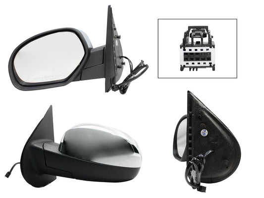 ESPEJO IZQ ELECT CROMO C/DESEMPAÑANTE (5PINES) (SUBURBAN-TAHOE-YUKON-SIERRA 07-13)