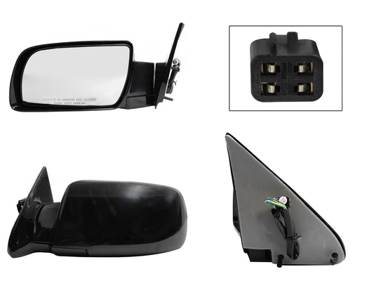 ESPEJO IZQ ELECT NEGRO LISO (4PINES) (SUBURBAN 92-99)