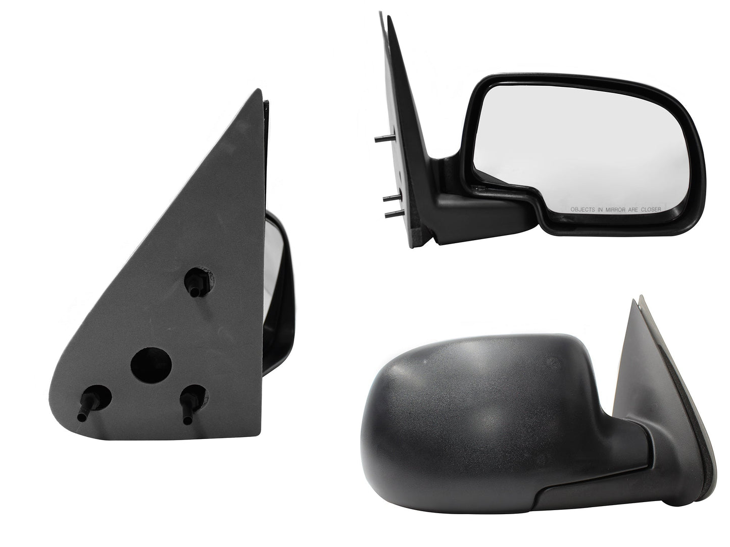 ESPEJO DER MANUAL NEGRO POROSO S/CONTROL