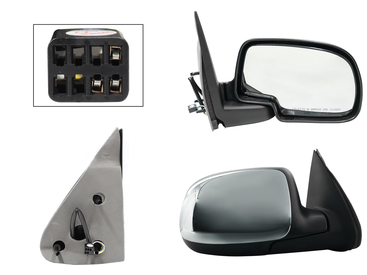 ESPEJO DER ELECT CROMO (3PINES)