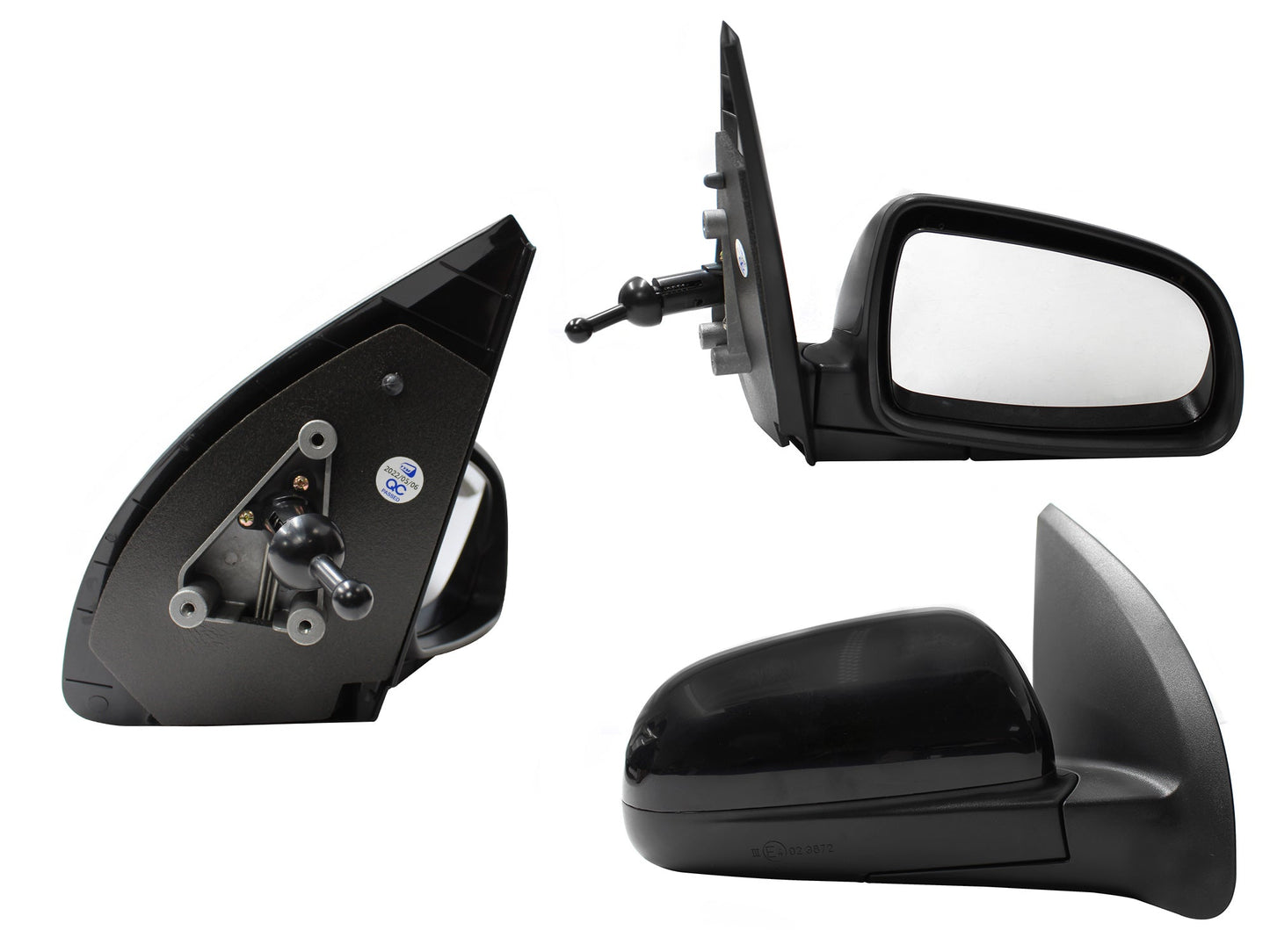 ESPEJO DER MANUAL NEGRO P/PINTAR C/CONTROL (BASE INT METALICA) (PT G3 06-09)