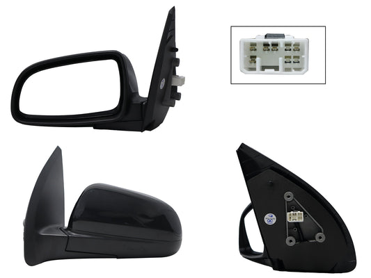 ESPEJO IZQ ELECT NEGRO P/PINTAR (5PINES) (BASE INT METALICA) (PT G3 06-09)