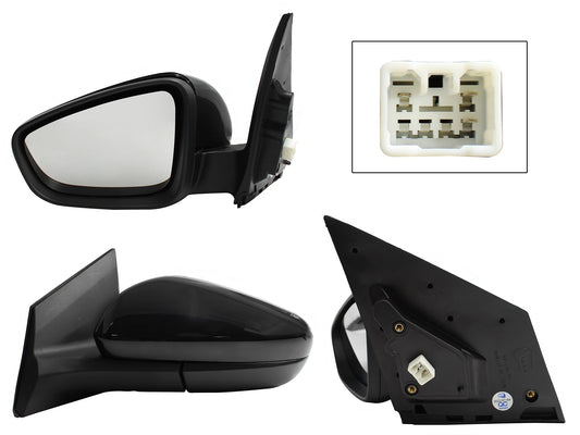 ESPEJO IZQ ELECT NEGRO P/PINTAR (3PINES)