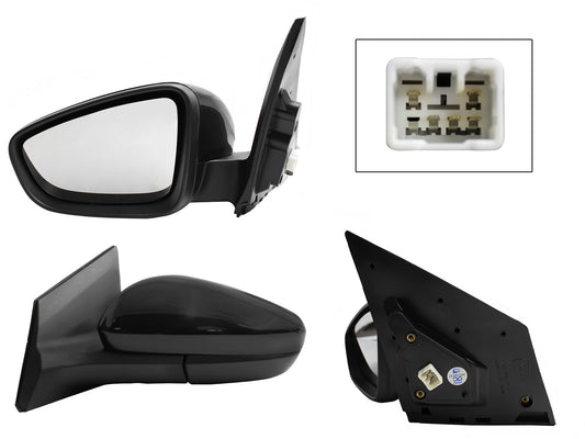 ESPEJO IZQ ELECT NEGRO P/PINTAR C/DESEMPAÑANTE (5PINES)