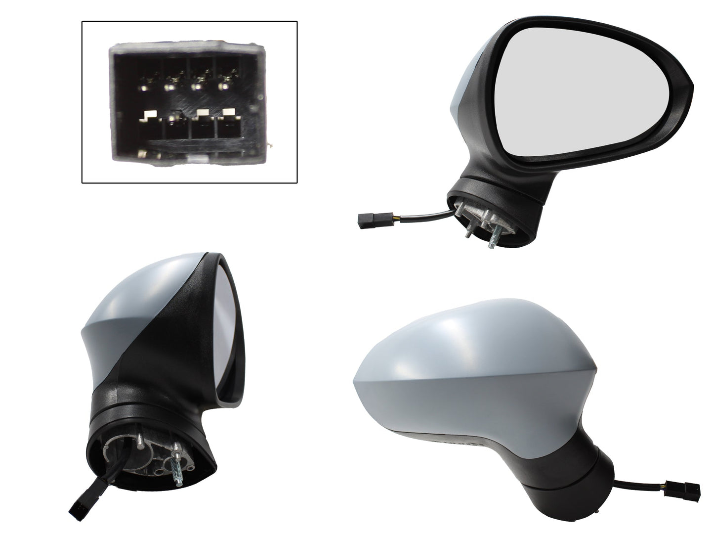 ESPEJO DER ELECT P/PINTAR C/DESEMPAÑANTE (5PINES)