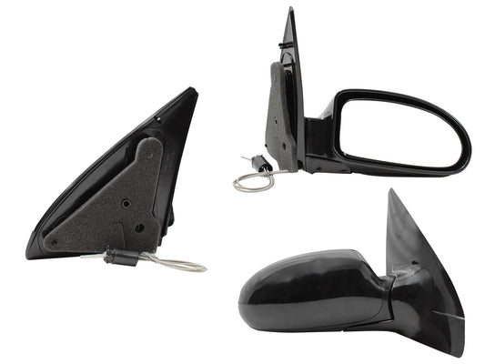 ESPEJO DER MANUAL NEGRO C/CONTROL