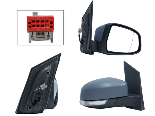 ESPEJO DER ELECT GRIS P/PINTAR C/LUZ DIRECCIONAL C/LUNA CÓNCAVA (5PINES)