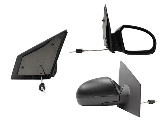 ESPEJO DER MANUAL NEGRO POROSO C/CONTROL